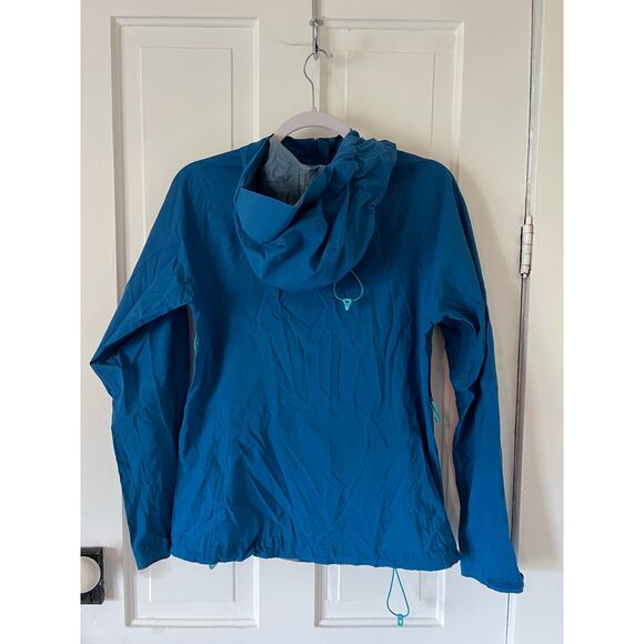 Patagonia Stretch rain wind Jacket Women's blue medium lightweight travel hike - Picture 2 of 8